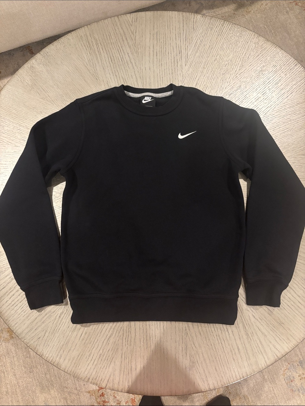 Nike Black Crewneck Sweatshirt with White Swoosh